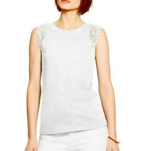 Lauren Ralph Lauren Crochet Cap Sleeve Top